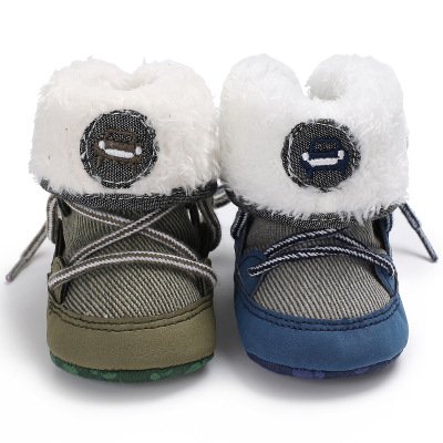Hao Baby Wholesale New Design 0-1 Years Old Kids Winter Safty High Heel Toddler Boots Shoes