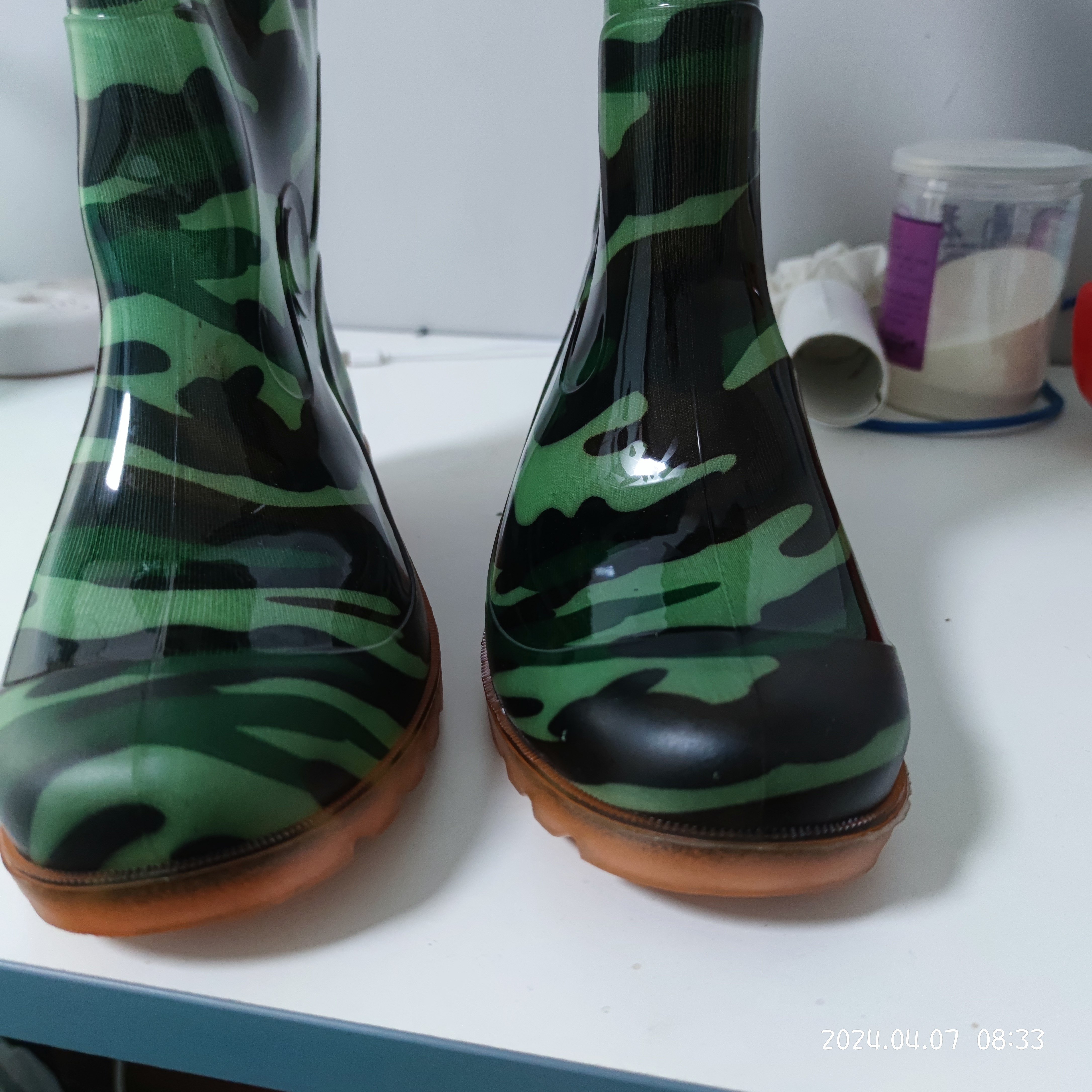 high quality oxford sole camouflage color PVC plastic garden car wash farming boots water proof agricultural garden rain boots