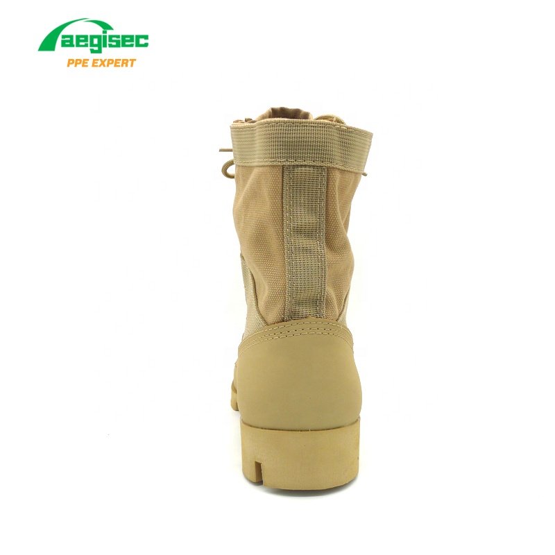 AEGISEC tactical boots cow leather+textile outdoor hiking desert shoes oil slip resistant rubber sole tactical jungle boots