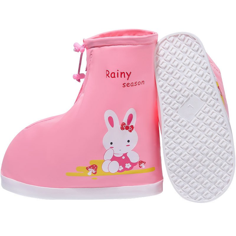 Kids Rain Shoe Covers Cartoon Children Soft Sole Zipper Rain Boots Cute Baby Outdoor Rain Shoes EVA Waterproof shoe cover