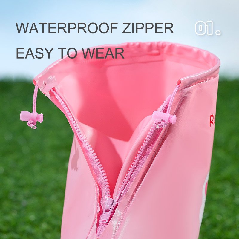 Kids Rain Shoe Covers Cartoon Children Soft Sole Zipper Rain Boots Cute Baby Outdoor Rain Shoes EVA Waterproof shoe cover