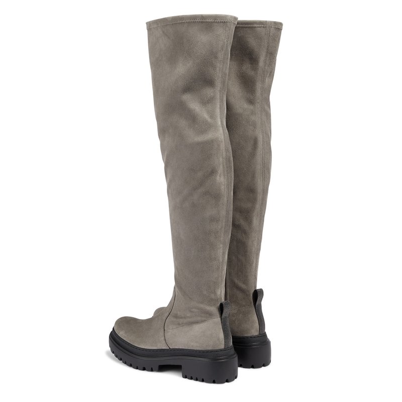 Winter Luxury Designer Boots Women Shoes Leather Platform Flats Knee High Boots Waterproof For Ladies Sock Thigh Snow Boots