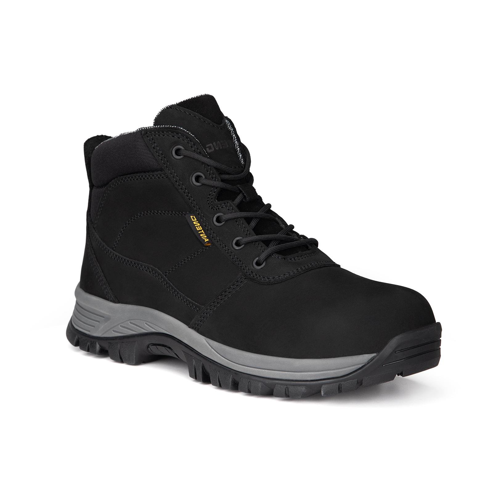HIGH QUALITY Nubuck leather upper Twill Mesh hiking shoes work boots safety boots