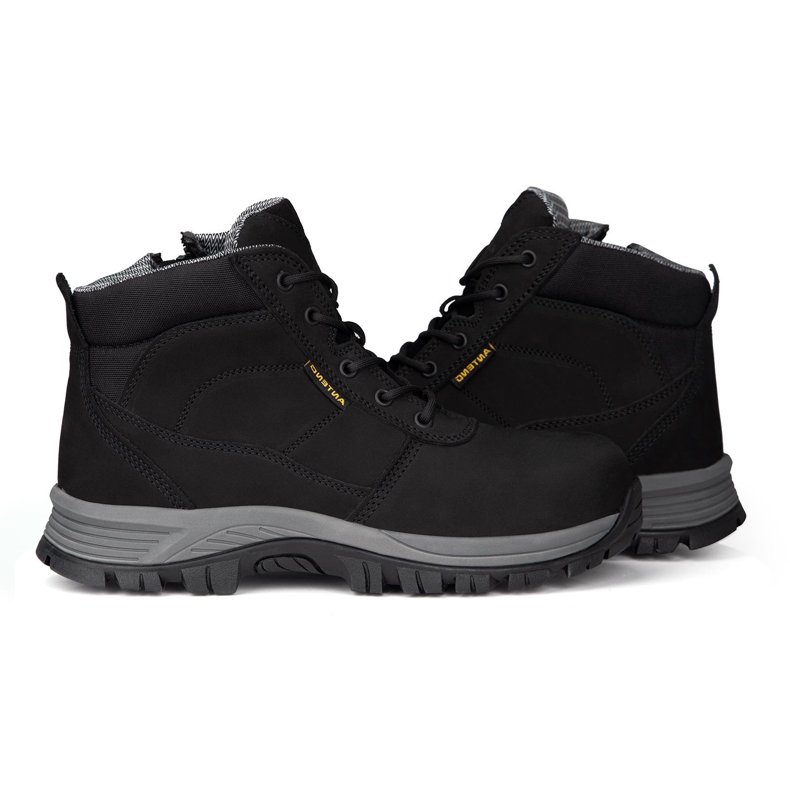 HIGH QUALITY Nubuck leather upper Twill Mesh hiking shoes work boots safety boots