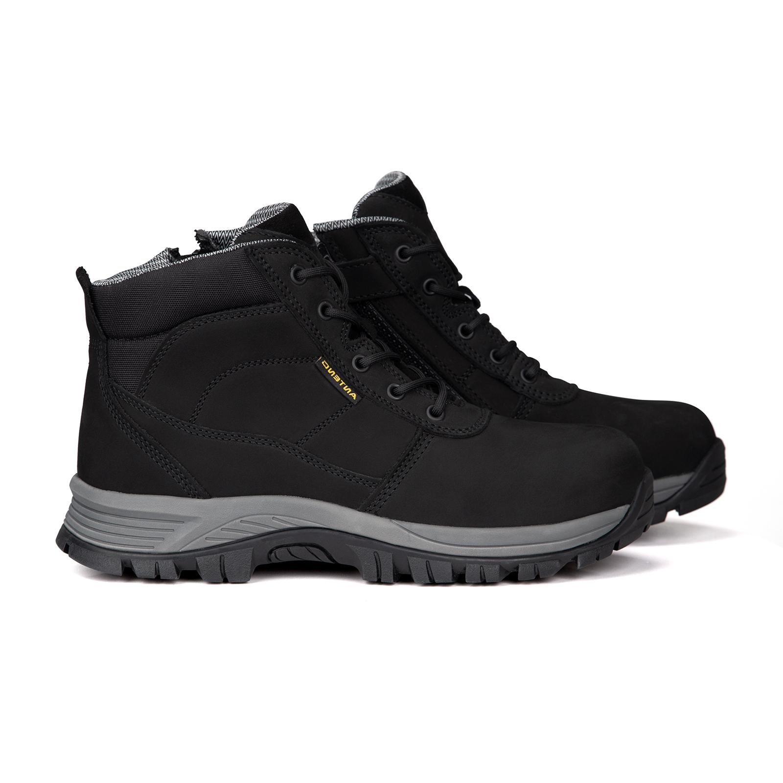HIGH QUALITY Nubuck leather upper Twill Mesh hiking shoes work boots safety boots