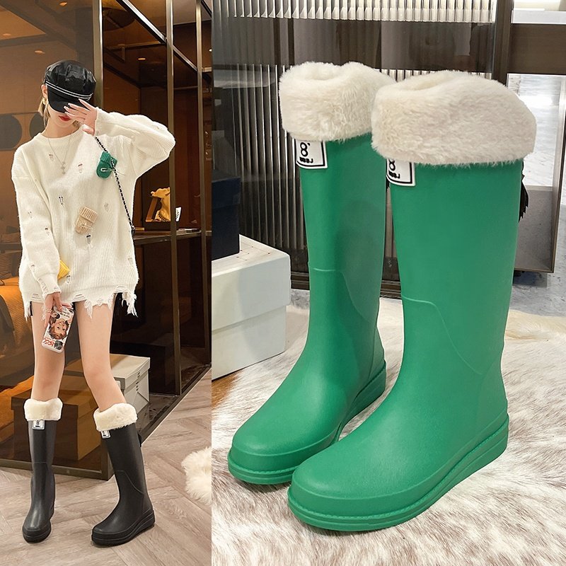 Newest Women knee-high rain boots casual EVA outdoor female snow boots women waterproof and windproof fashion boots