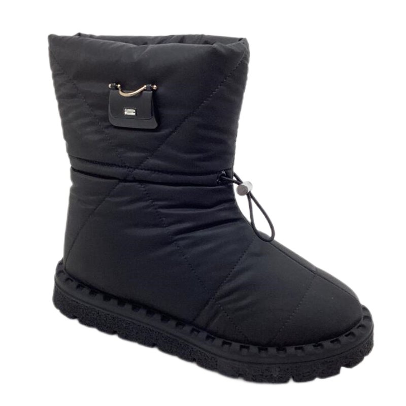 Waterproof fabric winter ladies boots for women low heel shoes
