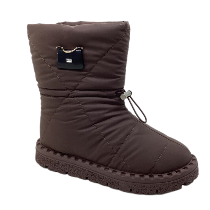 Waterproof fabric winter ladies boots for women low heel shoes