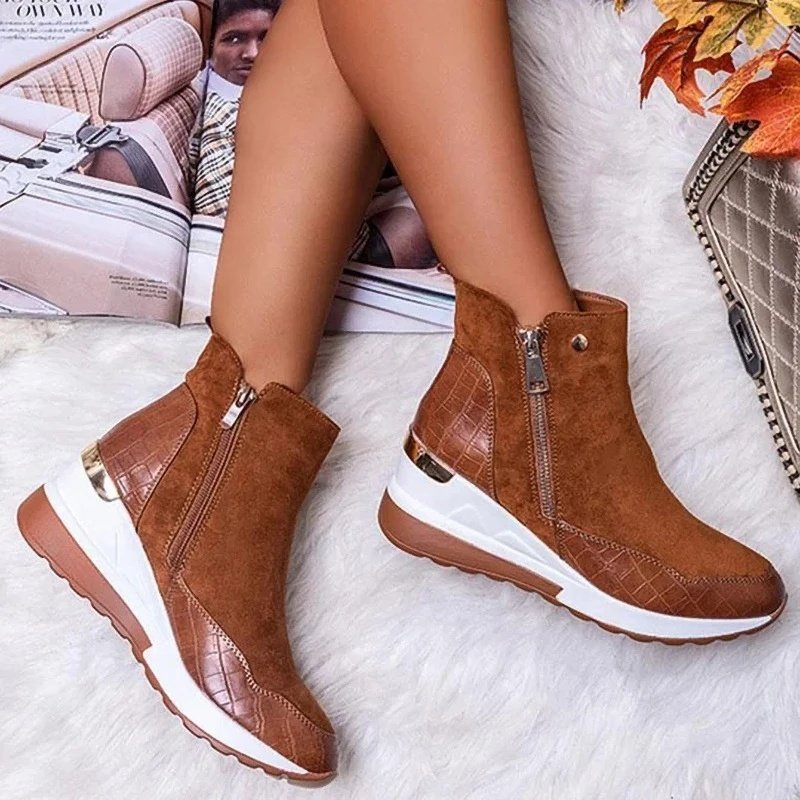 2024 Winter Snow Boots Women Zip Warm Plush for Cold Winter Fashion Women's Boots