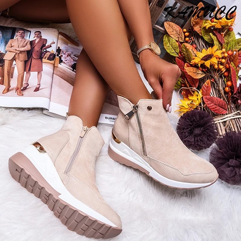 2024 Winter Snow Boots Women Zip Warm Plush for Cold Winter Fashion Women's Boots