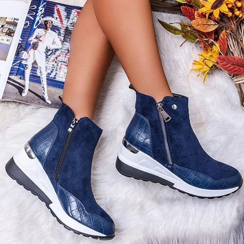 2024 Winter Snow Boots Women Zip Warm Plush for Cold Winter Fashion Women's Boots