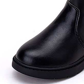 2023 New style everyday casual elastic trend anti slip hard wearing leather high top children's calf boot
