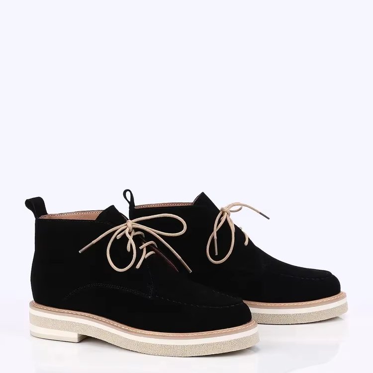 Women's Crepe Sole Suede Upper Ankle Boots New Design Western Style Genuine Leather Lining Slip-On Closure Casual Summer Winter