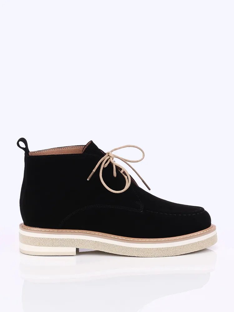 Women's Crepe Sole Suede Upper Ankle Boots New Design Western Style Genuine Leather Lining Slip-On Closure Casual Summer Winter