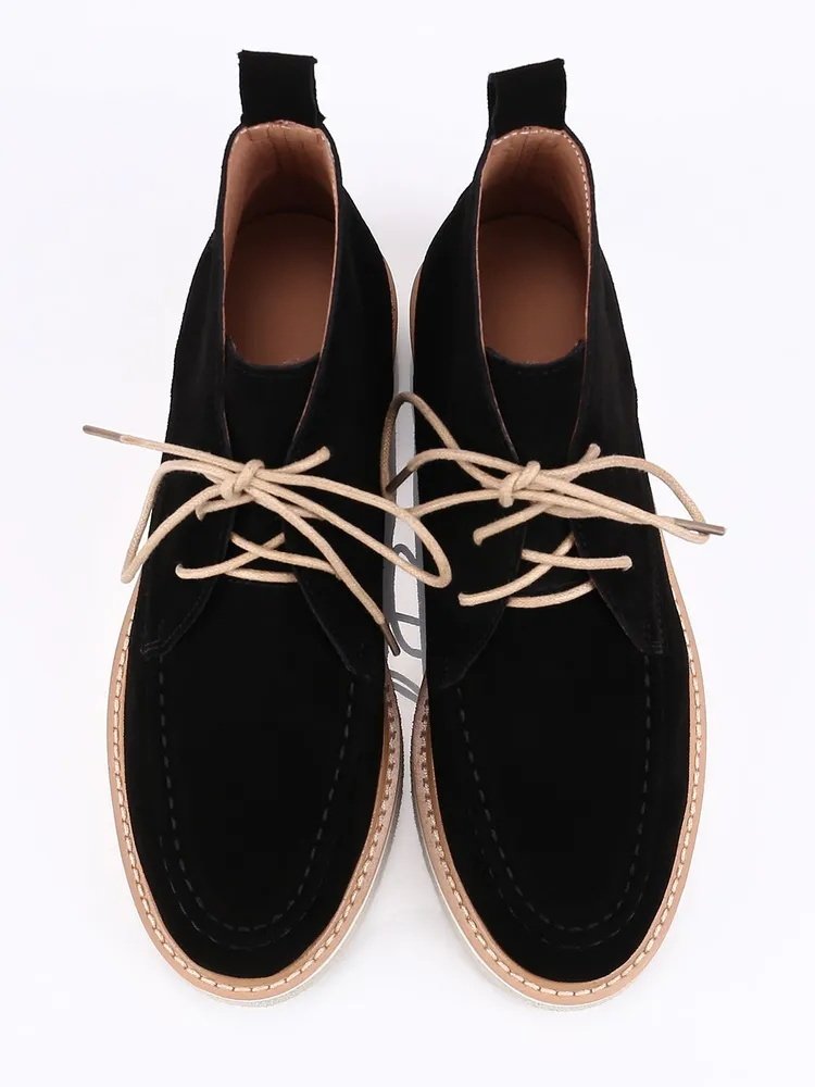 Women's Crepe Sole Suede Upper Ankle Boots New Design Western Style Genuine Leather Lining Slip-On Closure Casual Summer Winter