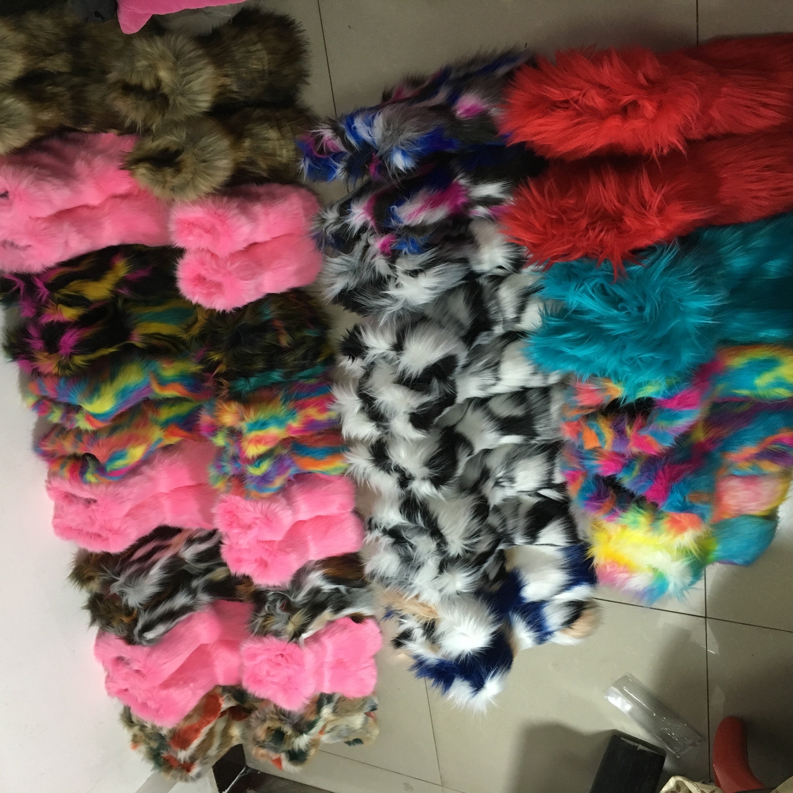 wholesale women ladies winter plush faux fur boots high heel flat faux fur women ladies ankle boots