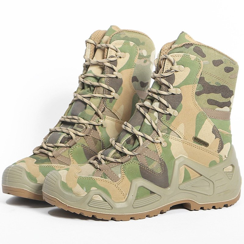 Climbing Combat Outdoor Training Sport Water Resistant Non Slip Tactical Boots For Men