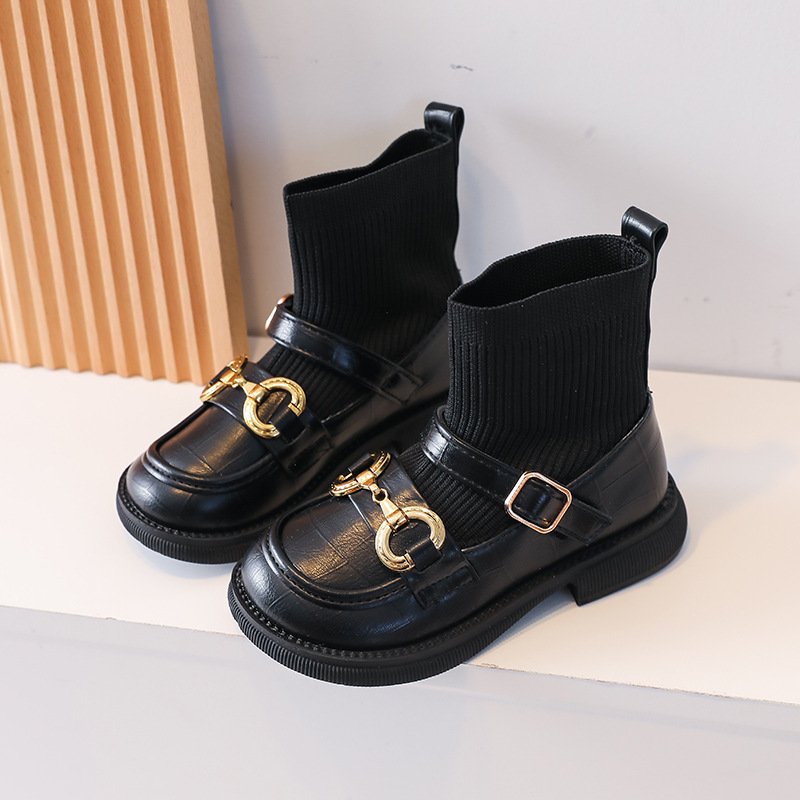 spring and autumn new children single boots shoe student girls princess safety white and colorful boot