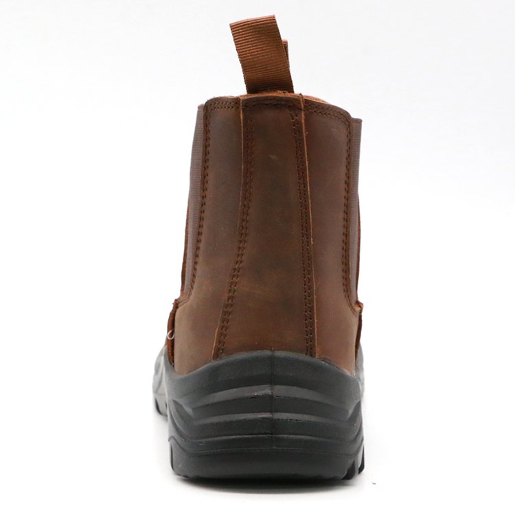 ENTE SAFETY Construction Work Labor Shoes Men Crazy Horse Leather Steel Toe OEM Logo Customized Safety Boots