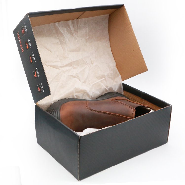 ENTE SAFETY Construction Work Labor Shoes Men Crazy Horse Leather Steel Toe OEM Logo Customized Safety Boots