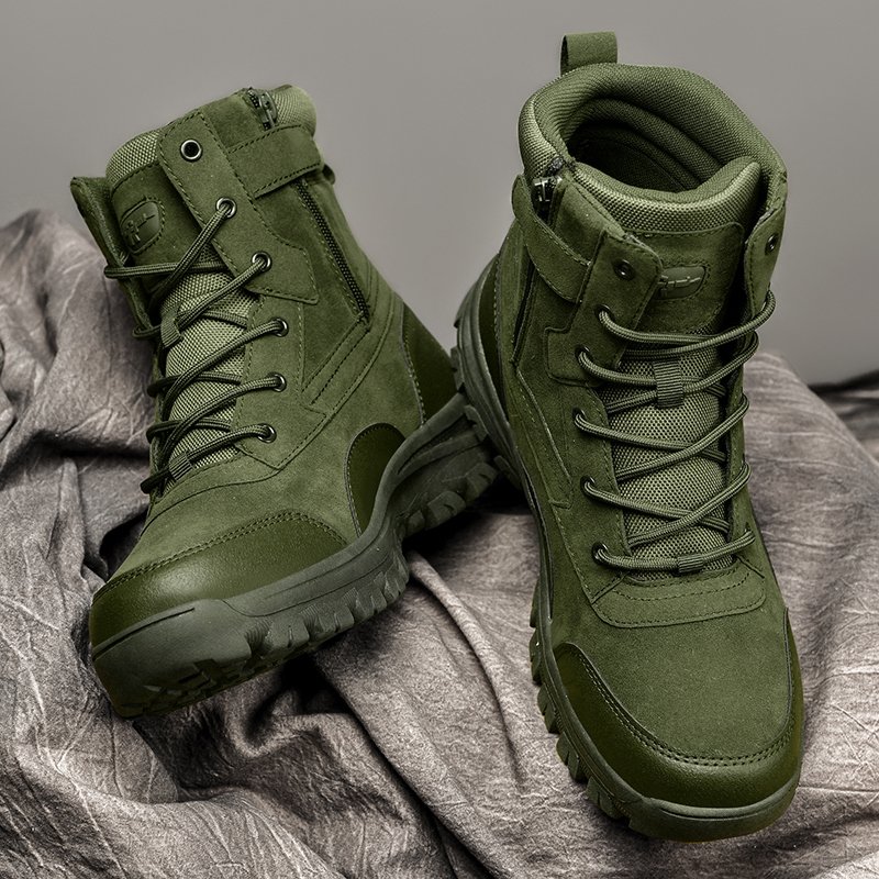 Men's outdoor climbing boots outdoor training boots medium boots jungle straps wear-resistant and warm