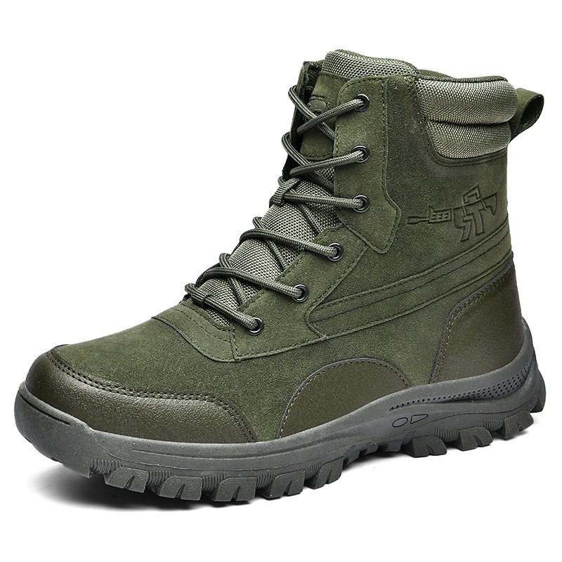 Men's outdoor climbing boots outdoor training boots medium boots jungle straps wear-resistant and warm