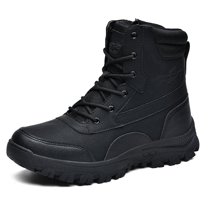 Men's outdoor climbing boots outdoor training boots medium boots jungle straps wear-resistant and warm