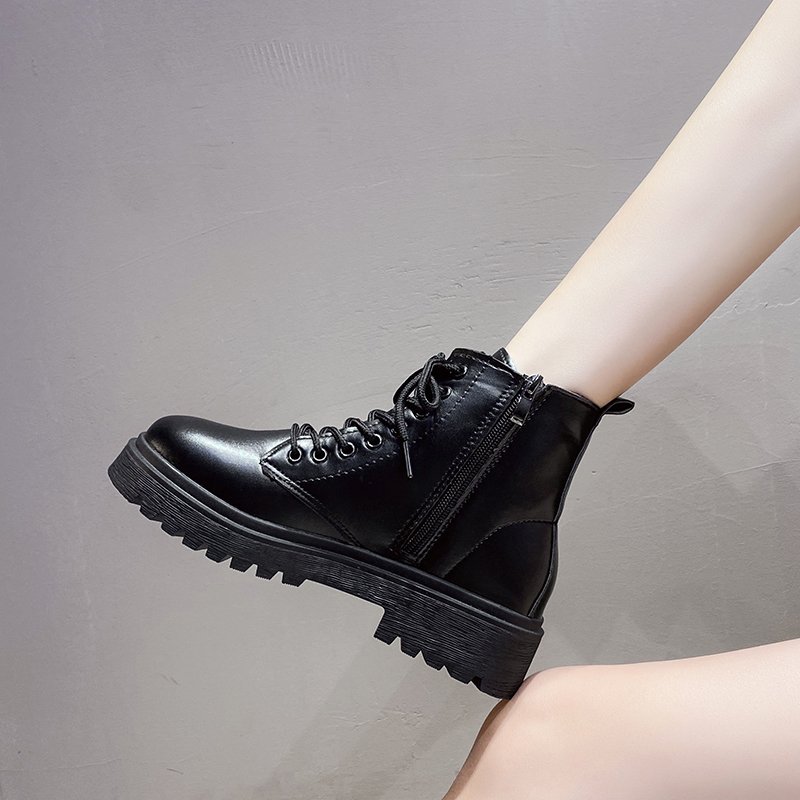 HANO Size 35-42 Women's Black Ankle Boots Winter And Spring 908