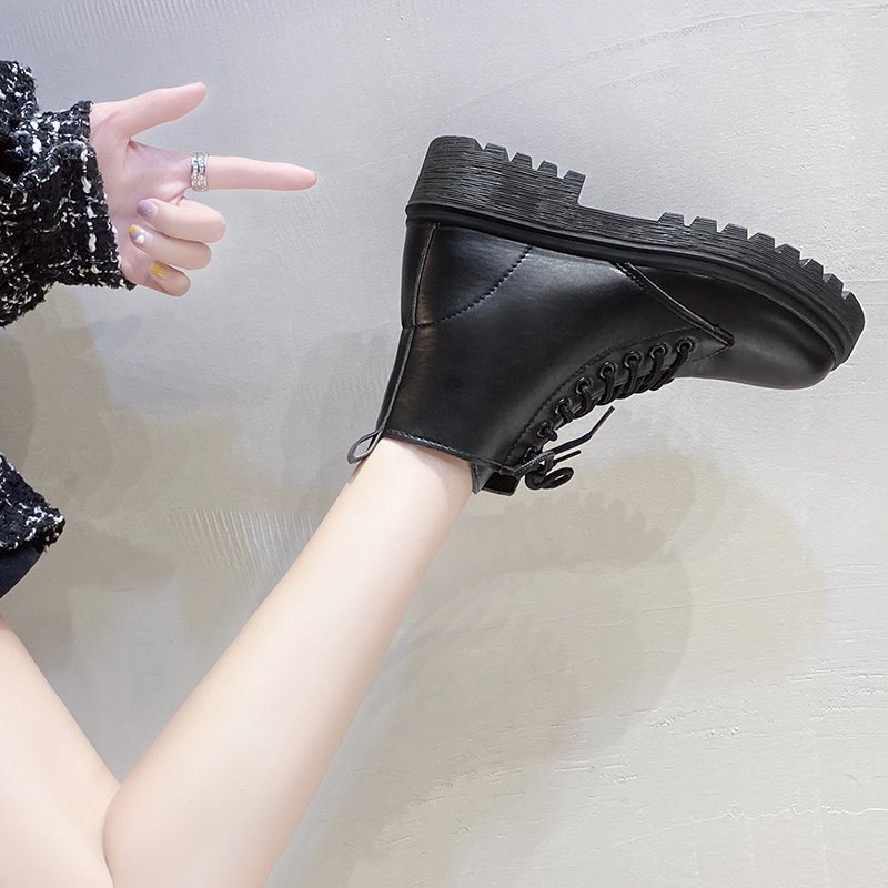 HANO Size 35-42 Women's Black Ankle Boots Winter And Spring 908