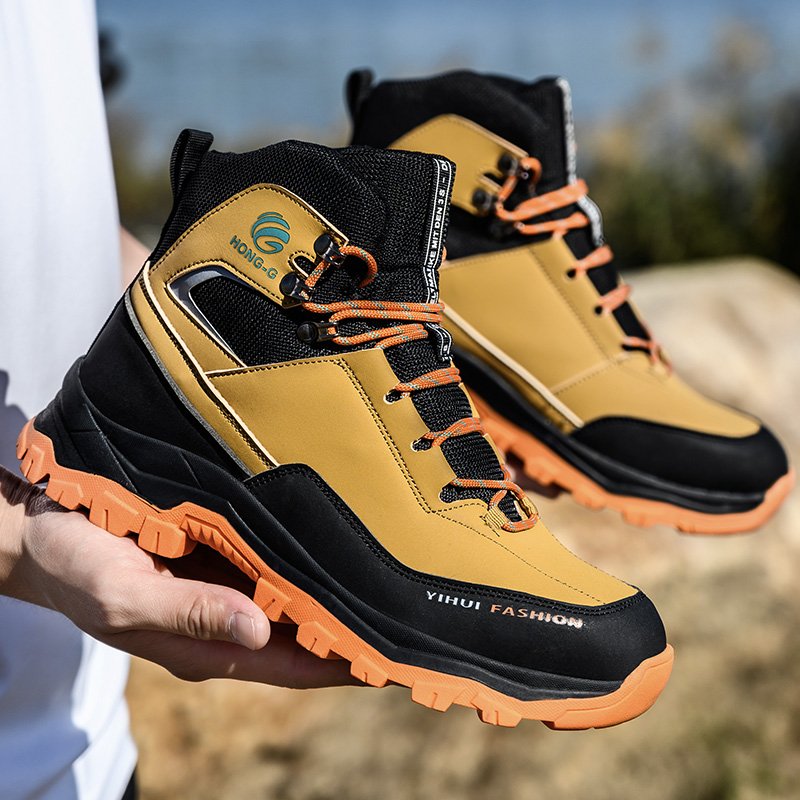 Diansen New Style Customized LOGO Safty Boots Anti impact and anti stab labor safety boots for men, anti slip