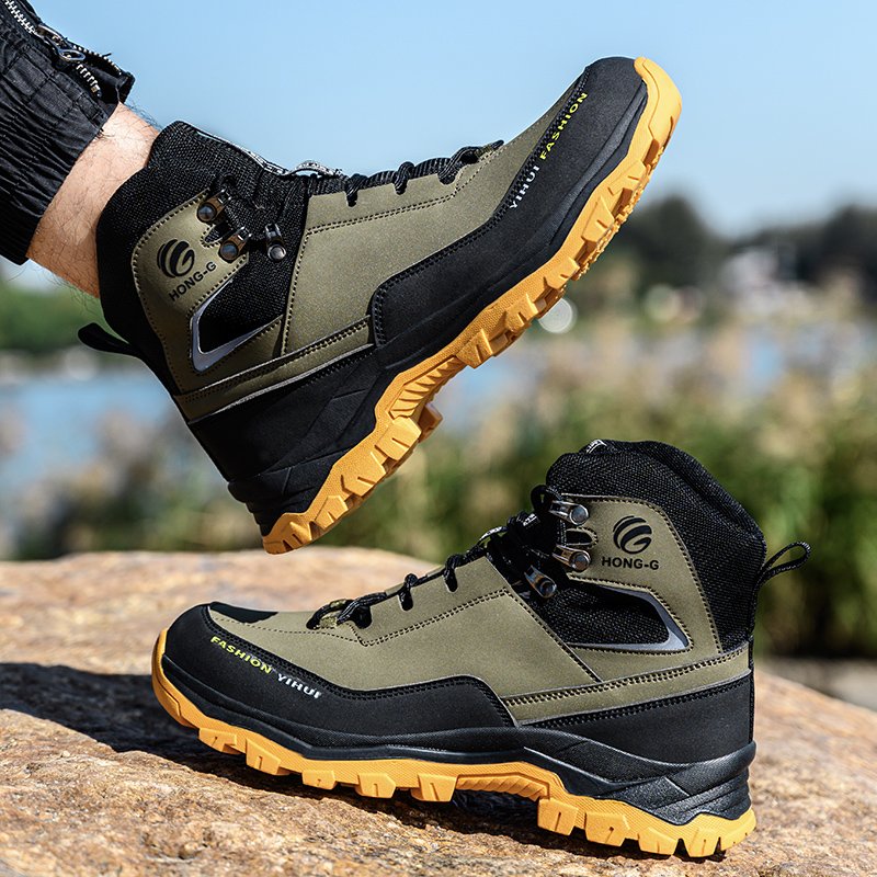 Diansen New Style Customized LOGO Safty Boots Anti impact and anti stab labor safety boots for men, anti slip