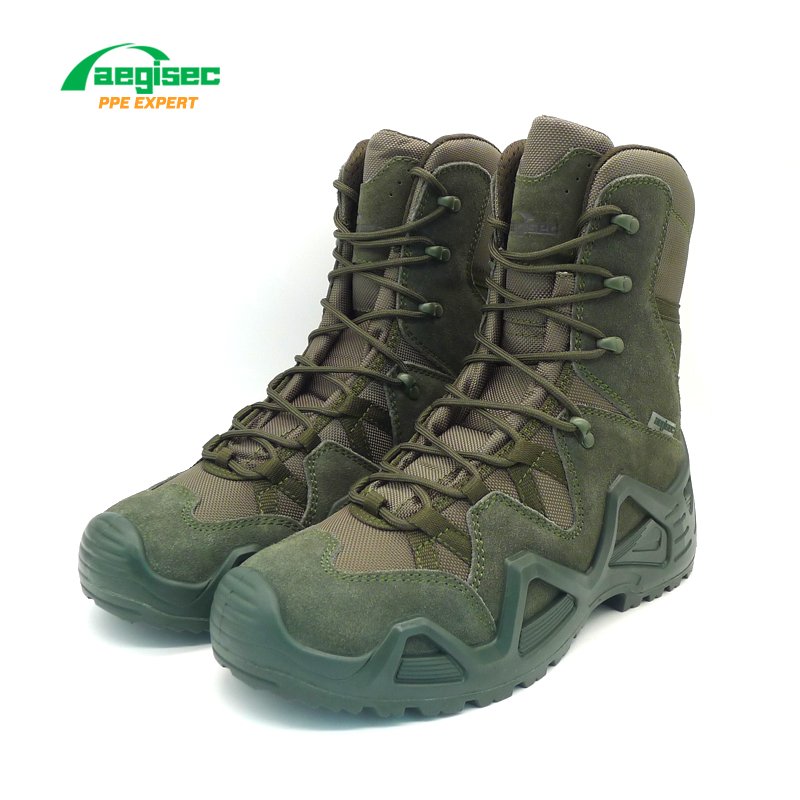 AEGISEC high ankle tactical jungle boots cow suede desert combat boots slip resistant PU sole desert boots