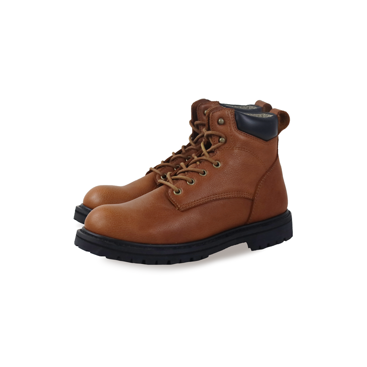 Men's Goodyear Welted Work Boots New Style Brown Steel Toe Safety Shoes Breathable Leather Wear-Resistant Summer Winter Spring