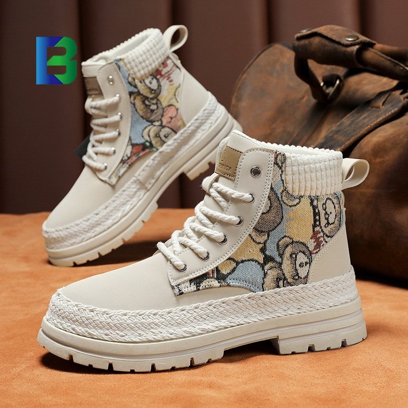 Boots Extra size 48 men's casual men's shoes New trend work boots high top shoes