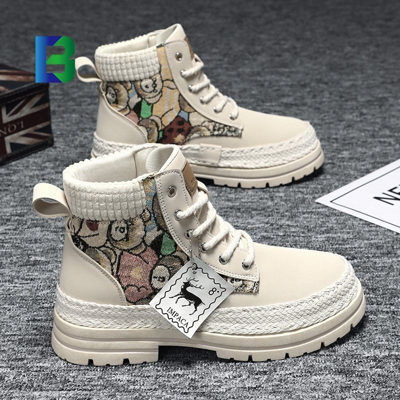 Boots Extra size 48 men's casual men's shoes New trend work boots high top shoes