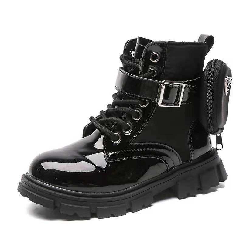 New children's Martin boots autumn and winter children boots boys and girls fashion leather boots kids shoes student shoes