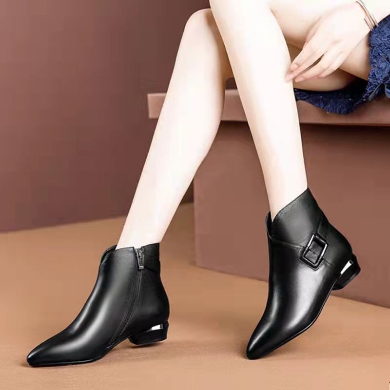 boots women shoes comfortable fancy boots shoes women short boots with heels and pointy toes