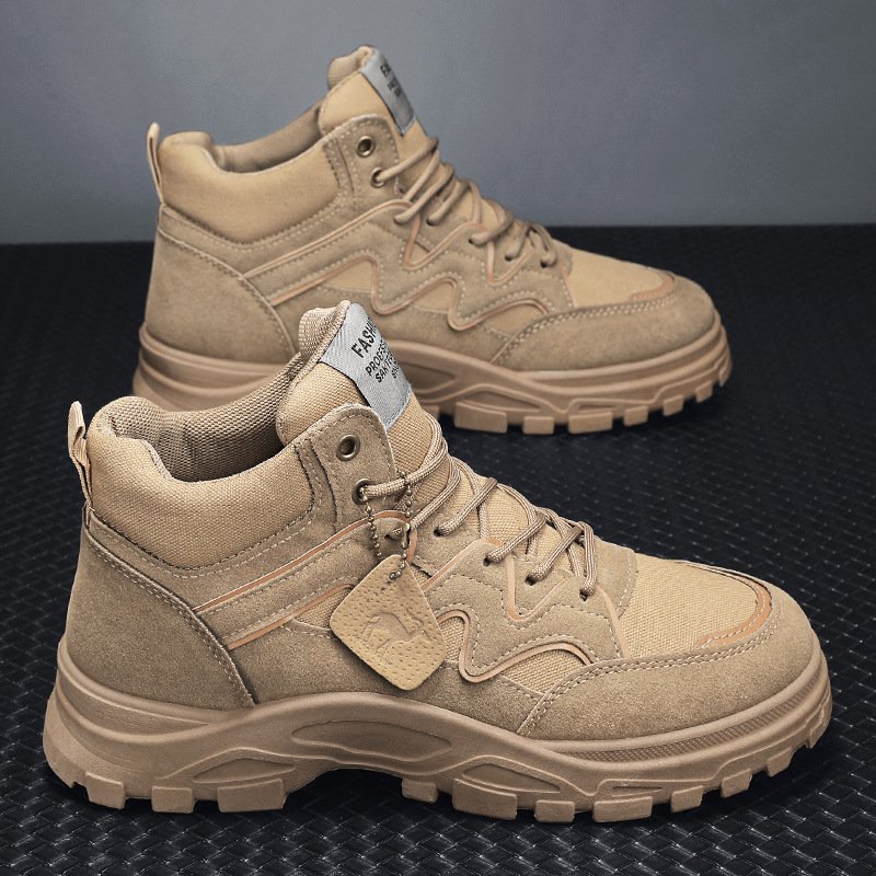 Spring Men's Shoes 2024 New High-Top Trend Men's Heightening Shoes Casual Fashion Non-slip Boots