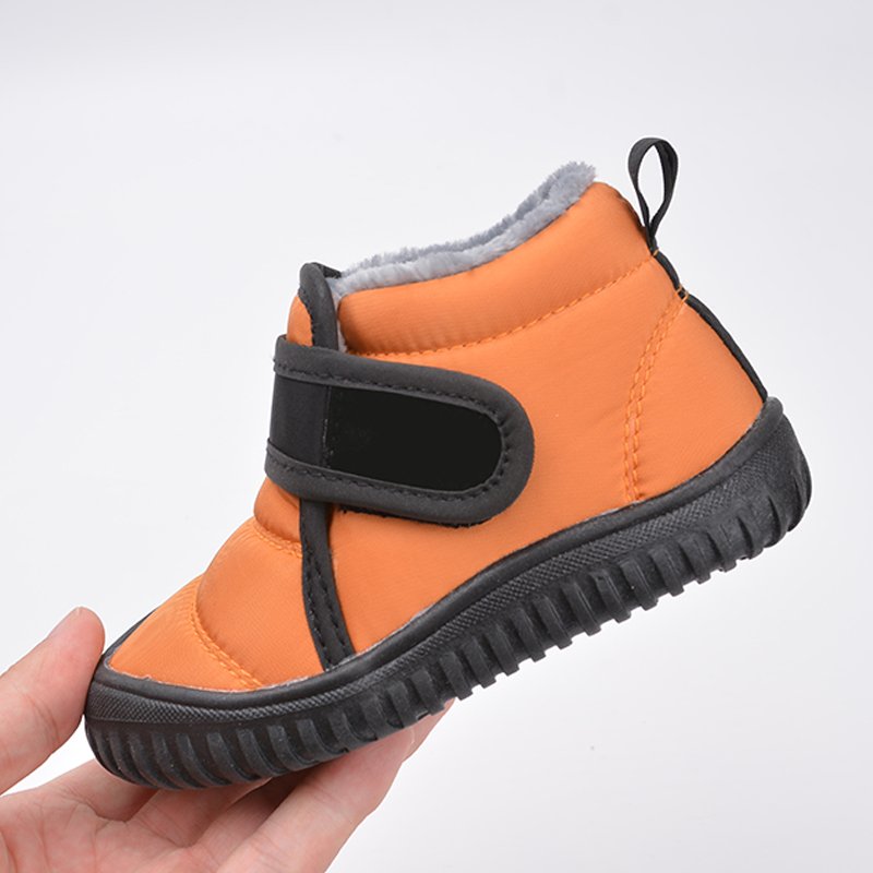 Unisex Anti slip customized fashion winter ankle plush kids warm boots outdoor water repellent sports shoes