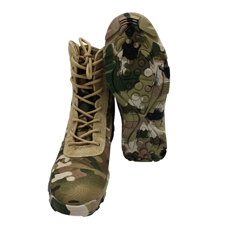 JDS Custom Rubber Zipper Summer Woman Man Woodland Jungle Boots