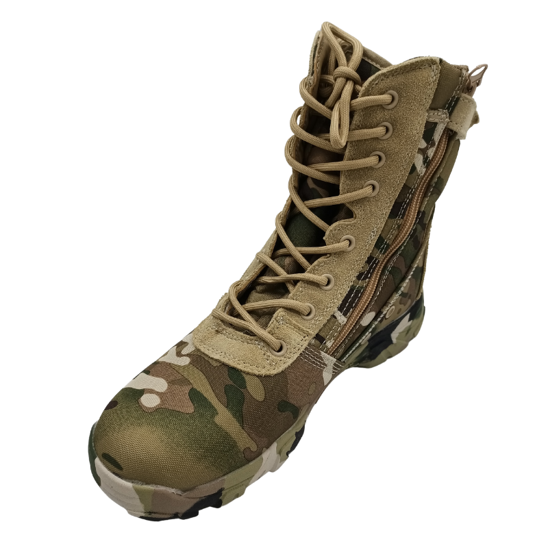 JDS Custom Rubber Zipper Summer Woman Man Woodland Jungle Boots