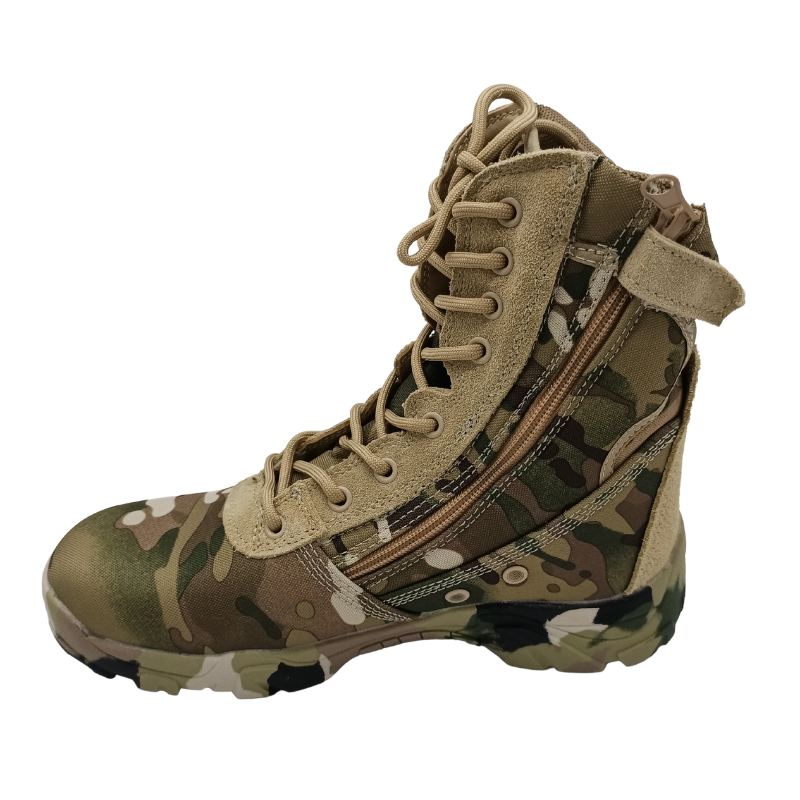JDS Custom Rubber Zipper Summer Woman Man Woodland Jungle Boots