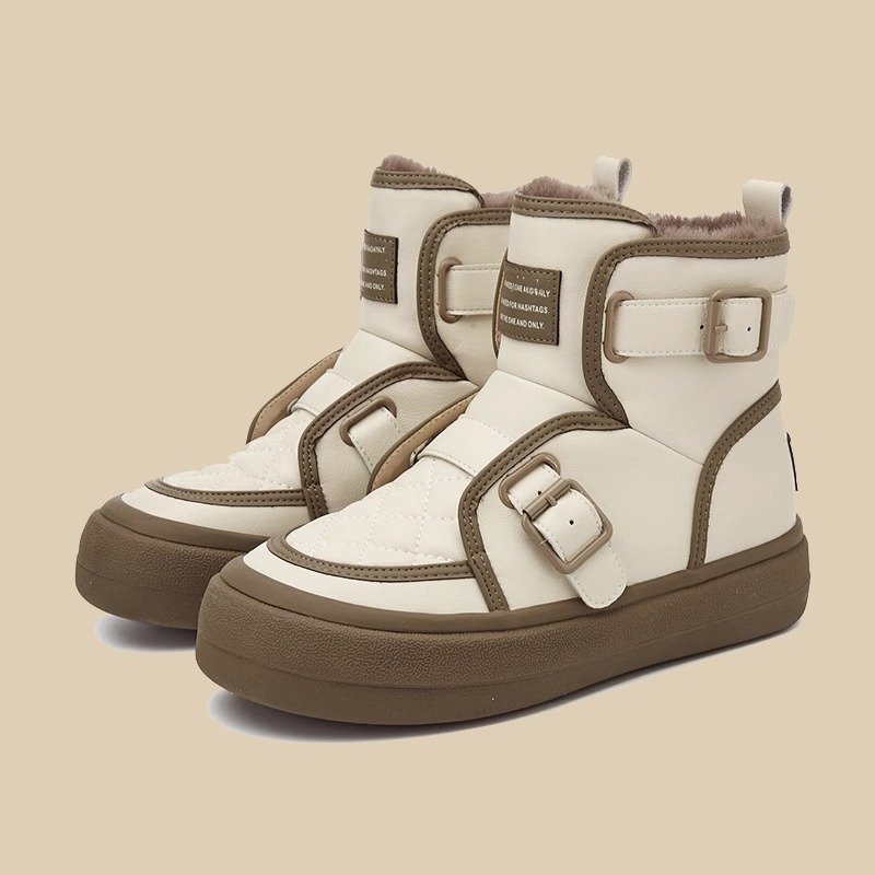Wholesale Fashion Thick-Soled Female Snow Boots Best-Selling Thick Casual Ankle Winter Snow Boots For Ladies