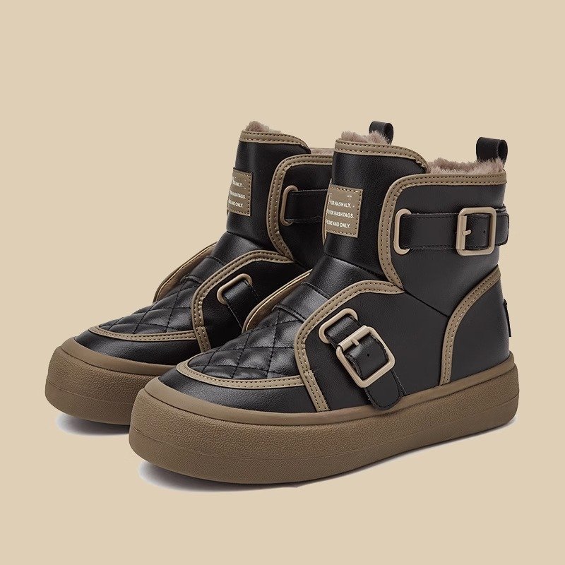 Wholesale Fashion Thick-Soled Female Snow Boots Best-Selling Thick Casual Ankle Winter Snow Boots For Ladies