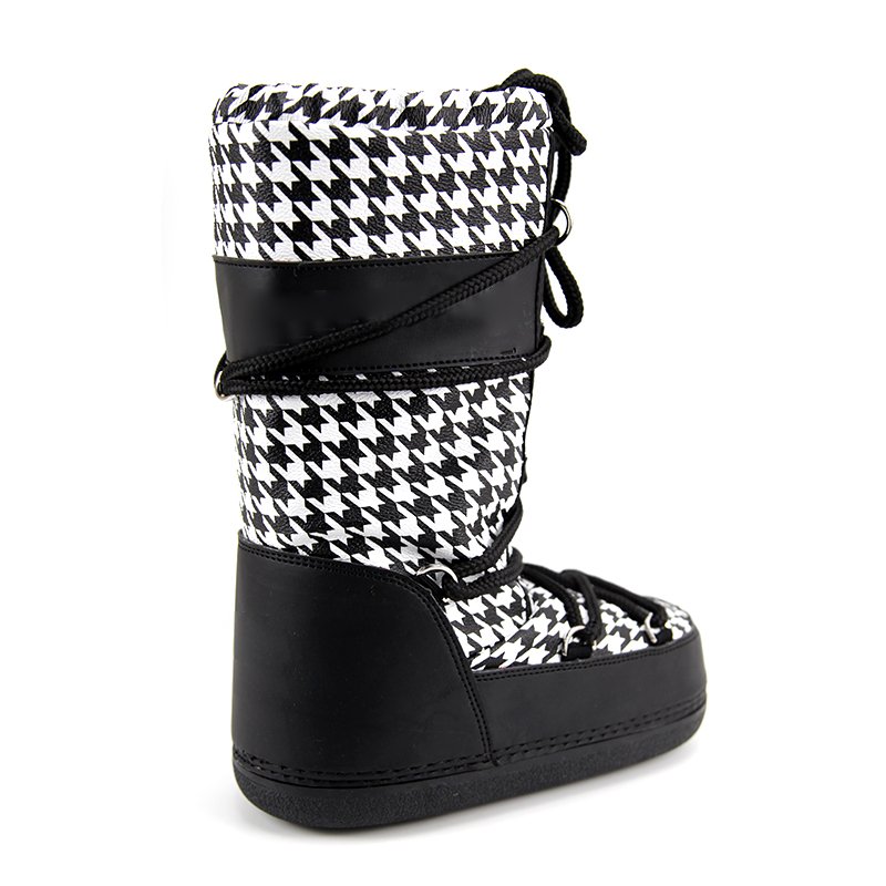 Soft PU Artificial Short Plush Warm Cotton Shoes Outdoor Snow Boots High Snow Boots