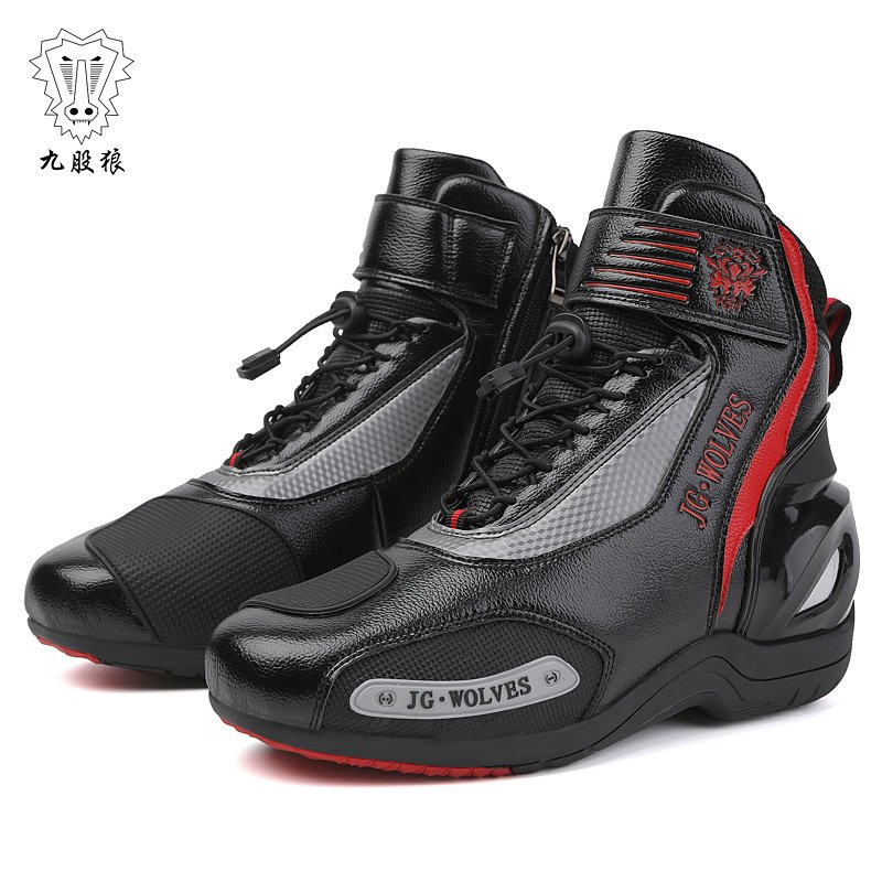 Designer Anti-Slip Breathable Waterproof Genuine Leather Lining Wholesale Offroad Racing Motocross Bike Boots Motorcycle Shoes