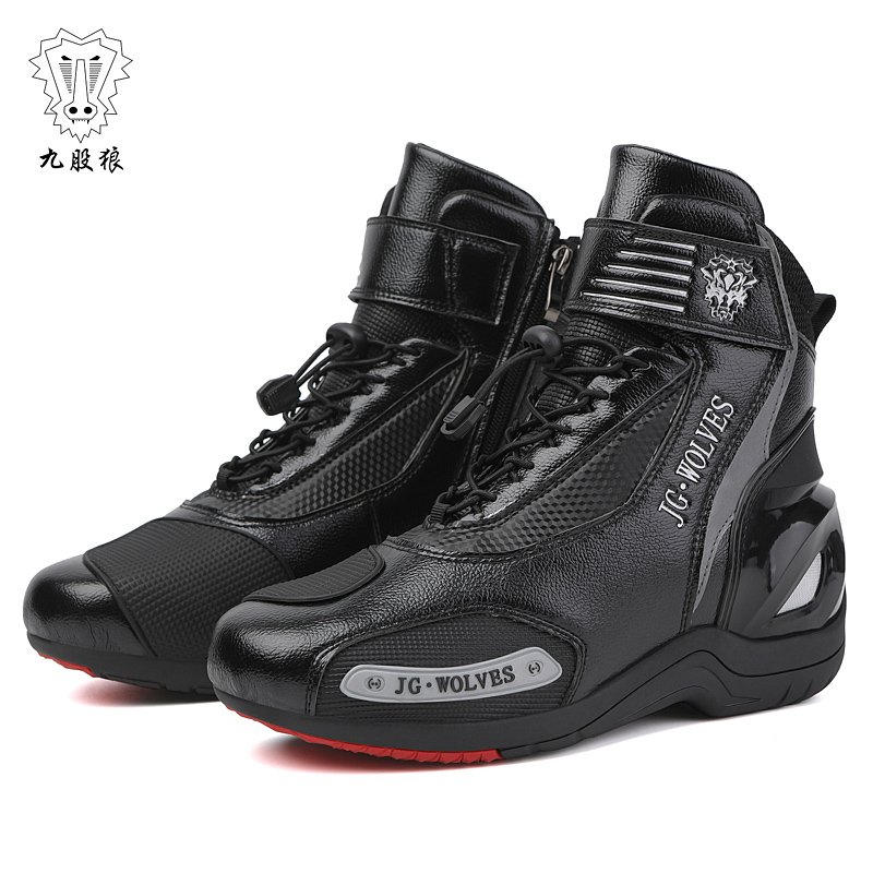 Designer Anti-Slip Breathable Waterproof Genuine Leather Lining Wholesale Offroad Racing Motocross Bike Boots Motorcycle Shoes