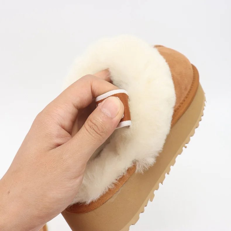 Snow Boots Platform Sole Fluffy Slippers Luxury Designer Winter Keep Warm Cotton Boots
