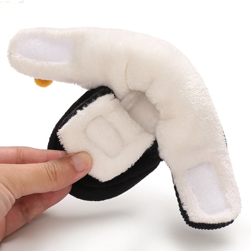 Christmas gifts Indoor Crib Shoes Cute fox penguin Corduroy fabric and plush lining Soft cotton sole Baby boots winter
