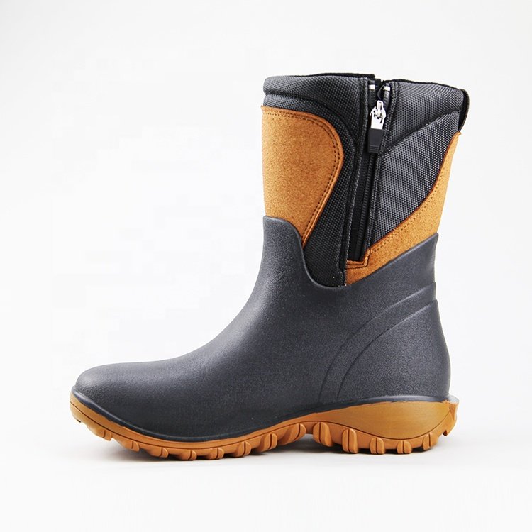 New fashionable wholesale anti-slip mid calf neoprene boots fashion woman boots